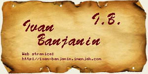 Ivan Banjanin vizit kartica